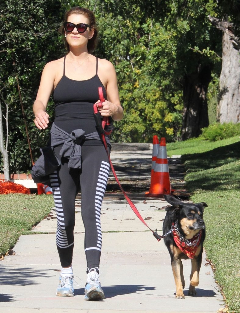 Kate Walsh in spandex out for a hike in Los Angeles